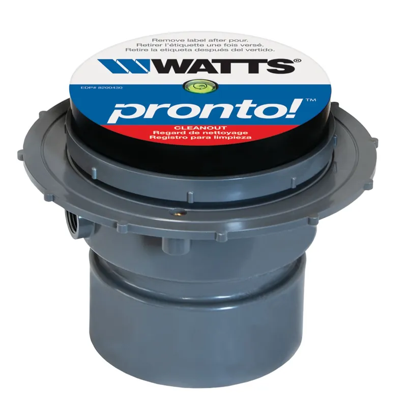 WATTS 8200326 PVC Pronto Adjustable Floor Cleanout