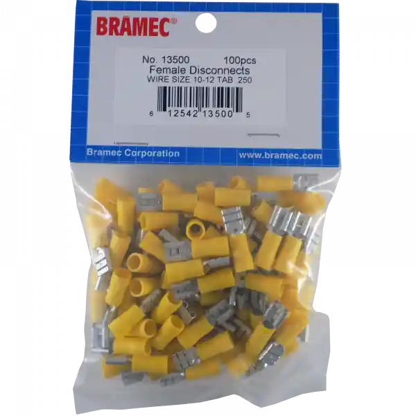 BRAMEC 13500 Vinyl Insulated Female Disconnect (100 / Pkg)