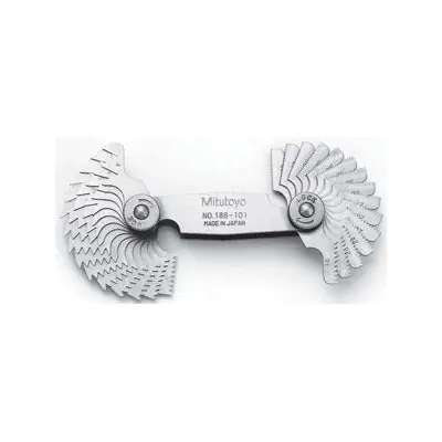 Mitutoyo 188-151 Metric Unified Screw Pitch Gauge 0.4 to 7 mm