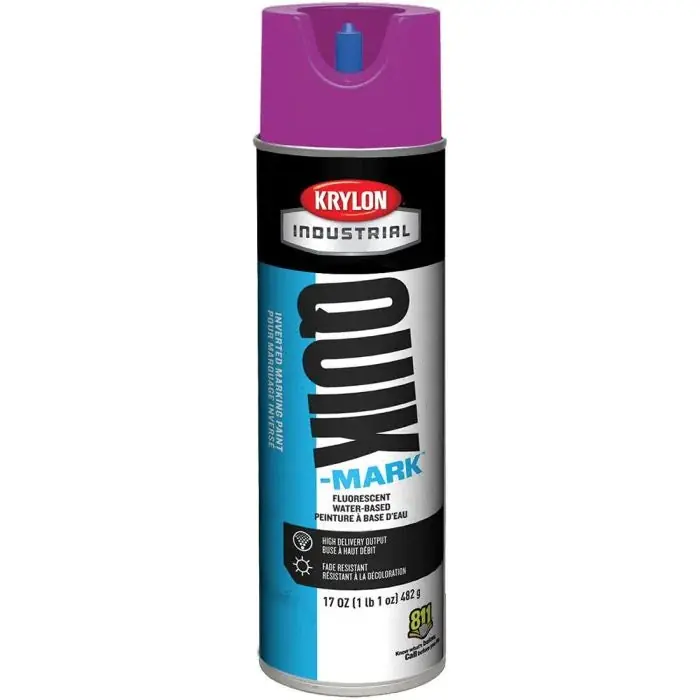 Krylon A03715004 Quik-Mark Water Based Inverted Marking Paint - 20 oz Can