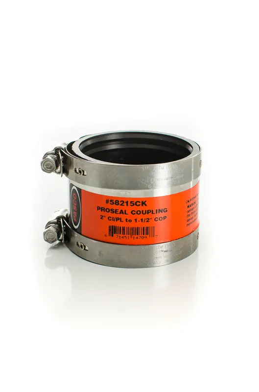 Pasco 58215CK 2 inchesCI/PL TO 1-1/2 inches COP PROSEAL CPLG