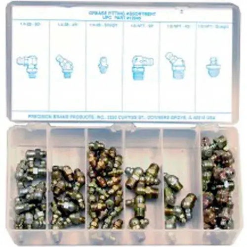 Precision Brand 13975 Grease Fittings 95 Piece Metric Assortment