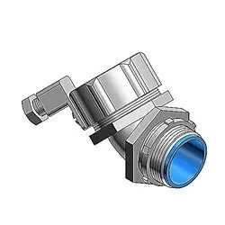 THOMAS & BETTS 5344GR 1 Inch 45 Degree Malleable Iron External Bonding Liquidtight Insulated Connector