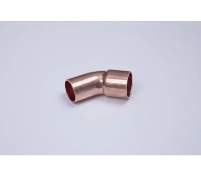 NDL Industries N-3312 1/4 in. Fitting x Sweat (3/8 OD) Wrot Copper 45-Degree Elbow Lead Free