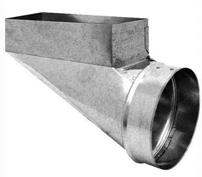 Southwark Metal PH3L4128 4 x 12 x 8 in. 30 Gauge Galvanized Steel Left End Register Boot
