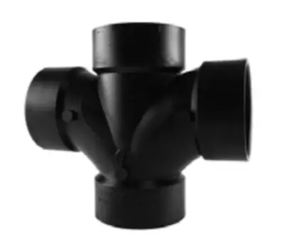 CHARLOTTE PIPE ABS004281200 ABS 428 4 in. Double Sanitary Tee