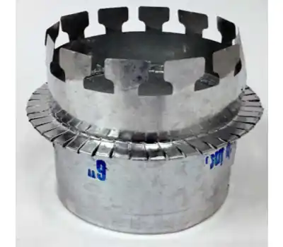 MIAMI TECH FCL08 8 in. 30 Gauge Galvanized Steel 1-Piece Wide Tab Collar