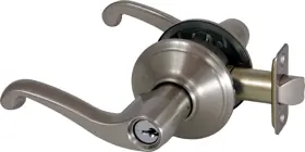 Schlage Lock F51A-FLA-619 16-211 Entry Flair Lever Grade 2 Adjustable Backset