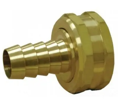 JONES STEPHENS G20037 5/8 in. Hose Barb x 3/4 in. Female Garden Hose Brass Swivel Adapter