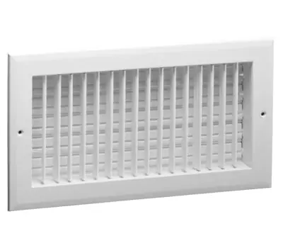 HART & COOLEY A618OB 10 04 W 10 x 4 in. Aluminum 1-Way Straight Blade Vertical Fin Register with Opposed Blade Damper