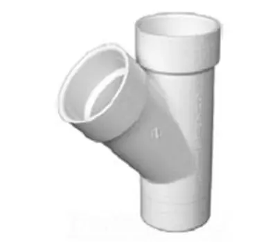 CHARLOTTE PIPE PVC006021200 4 in. Spigot x Hub x Hub PVC DWV 45-Degree Street Wye