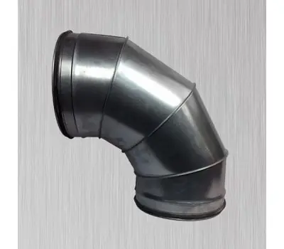 Southerntier Custom Fabricators 1890GE1 18 Inch 22 Gauge Galvanized Aluminum 4-Piece 90-Degree Elbow with Gasket