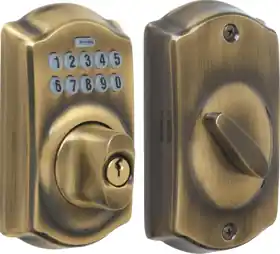 Schlage Lock BE365-CAM-609 Keypad Deadbolt Power 2-3/8 to 2-3/4