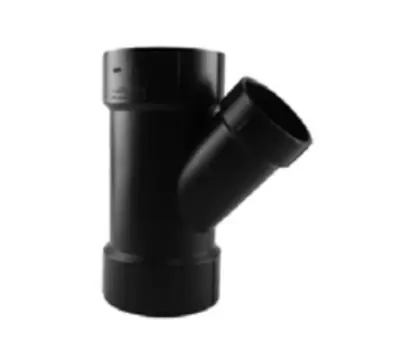 CHARLOTTE PIPE ABS006012400 6 x 6 x 4 in. Hub ABS DWV 45-Degree Reducing Wye