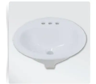 SUNBELT MARKETING H49234 19 in. Vitreous China Round Self-Rimming Drop-In Lavatory Sink