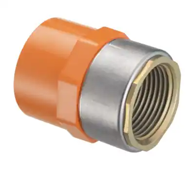 SPEARS 4235-020A FlameGuard 2 in Slip x Female CPVC Fire Sprinkler Adapter with Brass Thread Insert