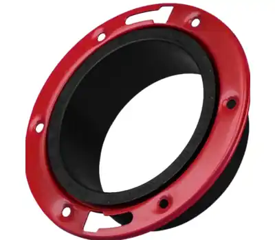 Charlotte Pipe ABS008110800 4 X 4 In. Hub ABS Adjustable Closet Flange With Metal Ring