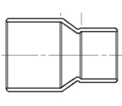 Cello Products IWP0-24-16 1-1/2 x 1 in. Sweat Wrot Copper Reducer Coupling