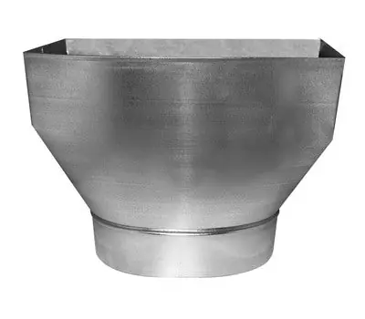 SOUTHWARK METAL 127R2126 2 x 12 to 6 in. Galvanized 30 Gauge Steel Straight Oval Register Boot