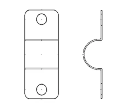 CELLO PRODUCTS IWP24-20 1-1/4 Tube Strap with Nails