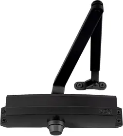 LCN CLOSERS 1250-RW/PA-MTBLK Light Duty Door Closer Cast Aluminum Tri-Pack Arm Matte Black