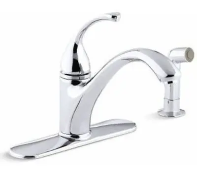 Kohler K-10412-CP Forte Kitchen Faucet 1.5 GPM Side Spray Polished Chrome