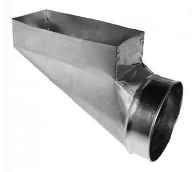 SOUTHWARK METAL 28R2124 2 x 12 x 4 in. Galvanized Steel Center End Register Boot