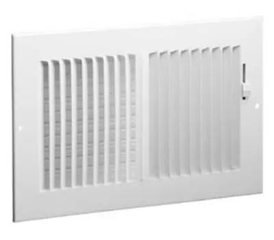 HART & COOLEY 6821404W 14 x 4 in. 2-Way Register with Multi-Shutter Damper