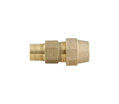 Ford Meter Box C84-44-NL 1 in. Male x CTS Brass Pack Joint Straight Meter Coupling Lead Free