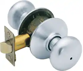 SCHLAGE LOCK F40-PLY-626 16-080 Privacy Plymouth Knob Grade 2 Radius Corner Drive-in Adjustable Backset