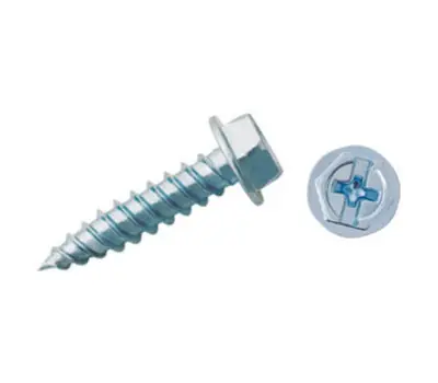DURO DYNE 14305 Super Saber #8 x 1-1/2 in. Zinc-Plated Hex Washer Head Self-Piercing Screw Pack of 250