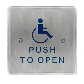 BEA INCORPORATED 10PBS451 Square Sign 4.5in with Blue Handicap Logo