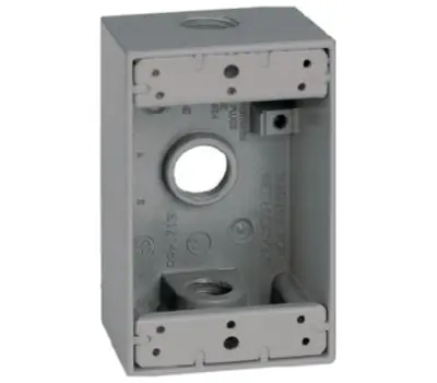 TEDDICOBWF B-5V Weatherproof Outlet Box 1/2 in. 3HL 1G WP OLET BOX
