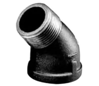 MATCO-NORCA ZMBLST4501 1/4 in. Male x Female Black Malleable Iron 45-Degree Street Elbow