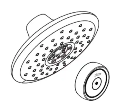 American 9035.474.278 Spectra+ 2.5 GPM 4-Function Round Showerhead