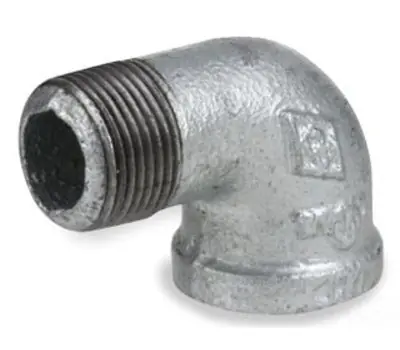 Matco-Norca ZMGLST9011 4 in. Male x Female Galvanized Malleable Iron Chinese 90-Degree Street Elbow Lead Free
