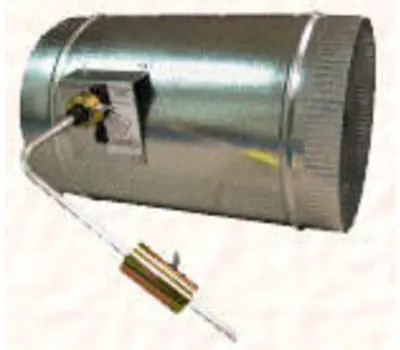 EWS CONTROLS 10 PRD-RD Ultra-Zone 10 in. Galvanized Steel Manual Pressure Barometric Bypass Damper