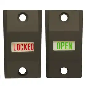 ADAMS RITE 4089-00-121 Exit Indicator and Sign 1-3/4in Door Open/Locked
