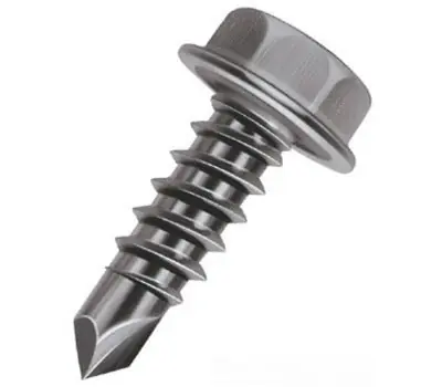 MALCO BT164X Bit-Tip #12-14 x 1 in. Hex Washer Head Drill and Tap Screw, Box of 100