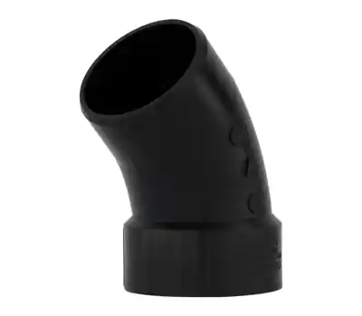 CHARLOTTE PIPE ABS003231400 6 in. Spigot x Hub ABS DWV 1/8 Street Bend