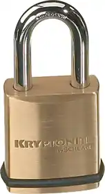 SCHLAGE LOCK KS23D2300 Brass Padlock Key in Knob Prep 1-1/2in Shackle