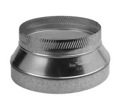 GRAY METAL SOUTH 10X6-311 10 in. Plain x 6 in. Crimp Galvanized Steel Reducer