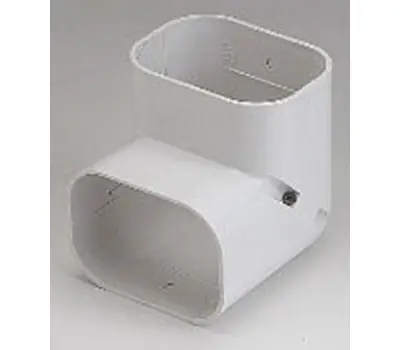 Rectorseal 86102 Slimduct SC-100-W 3-3/4 in. PVC 90-Degree Vertical Elbow White