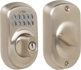 SCHLAGE LOCK BE365-PLY-619 12-287 Keypad Deadbolt Plymouth Power Adjustable Backset