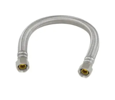 TWIN CITY HOSE TCHS150MMT 1-1/2 x 1-1/2 x 9 in. MNPT x MNPT Stainless Steel Flex Hose Connector
