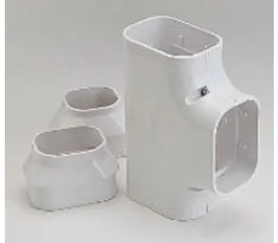 RectorSeal 86115 Slimduct ST-100-W 3-3/4 in. PVC Line Set Cover Tee