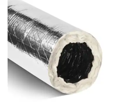 Quietflex 08508 8 in. R8 Silver Polyester Rip Stop Flexible Air Duct