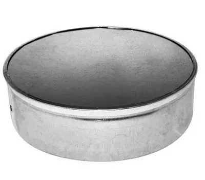 Southwark Metal 554NHNC 4 in. Galvanized 28 Gauge Steel Tee Cap no Handle no Crimp