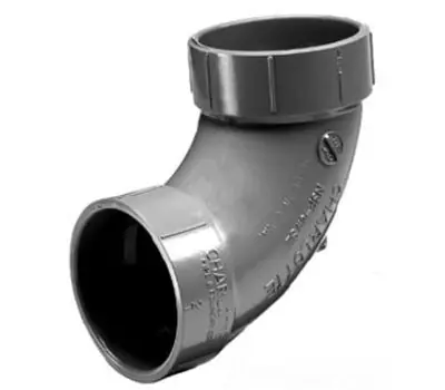 Charlotte Pipe AW003040020C ChemDrain 2 in Hub CPVC Long Sweep 90 Degree Elbow
