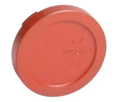 Victaulic FE55060P00 6 in. Orange Ductile Iron Grooved Cap with 1 in. Tap